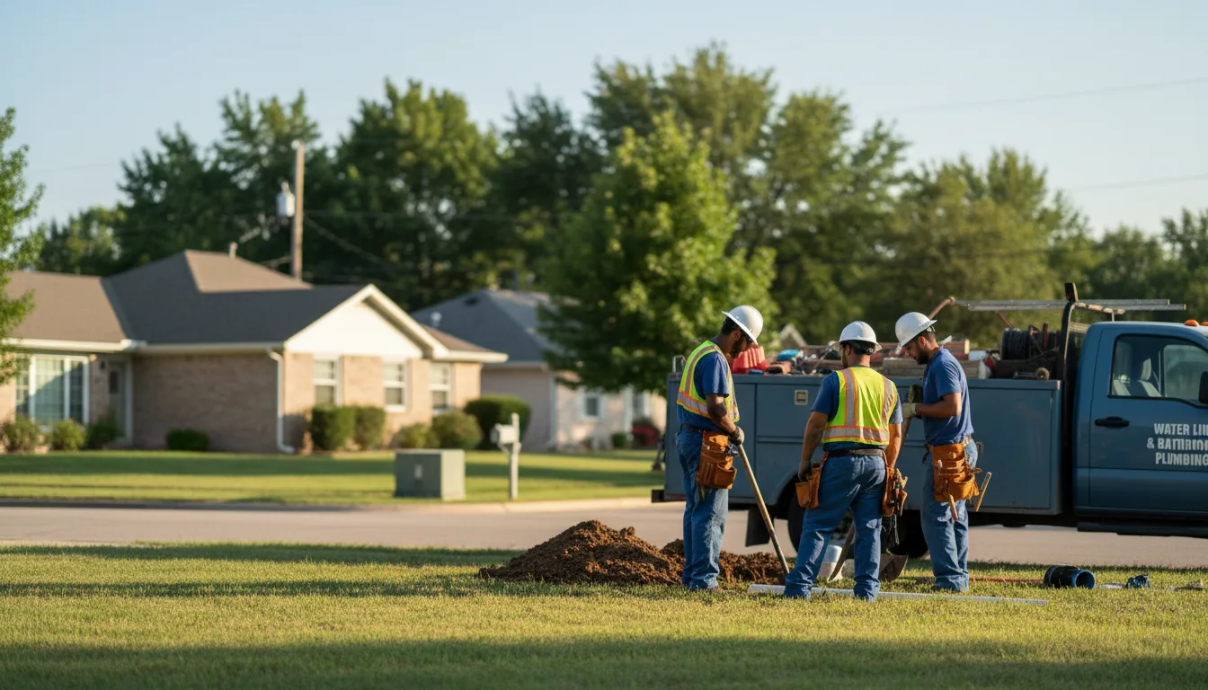Residential water line and bathroom plumbing service in Wilton, CT